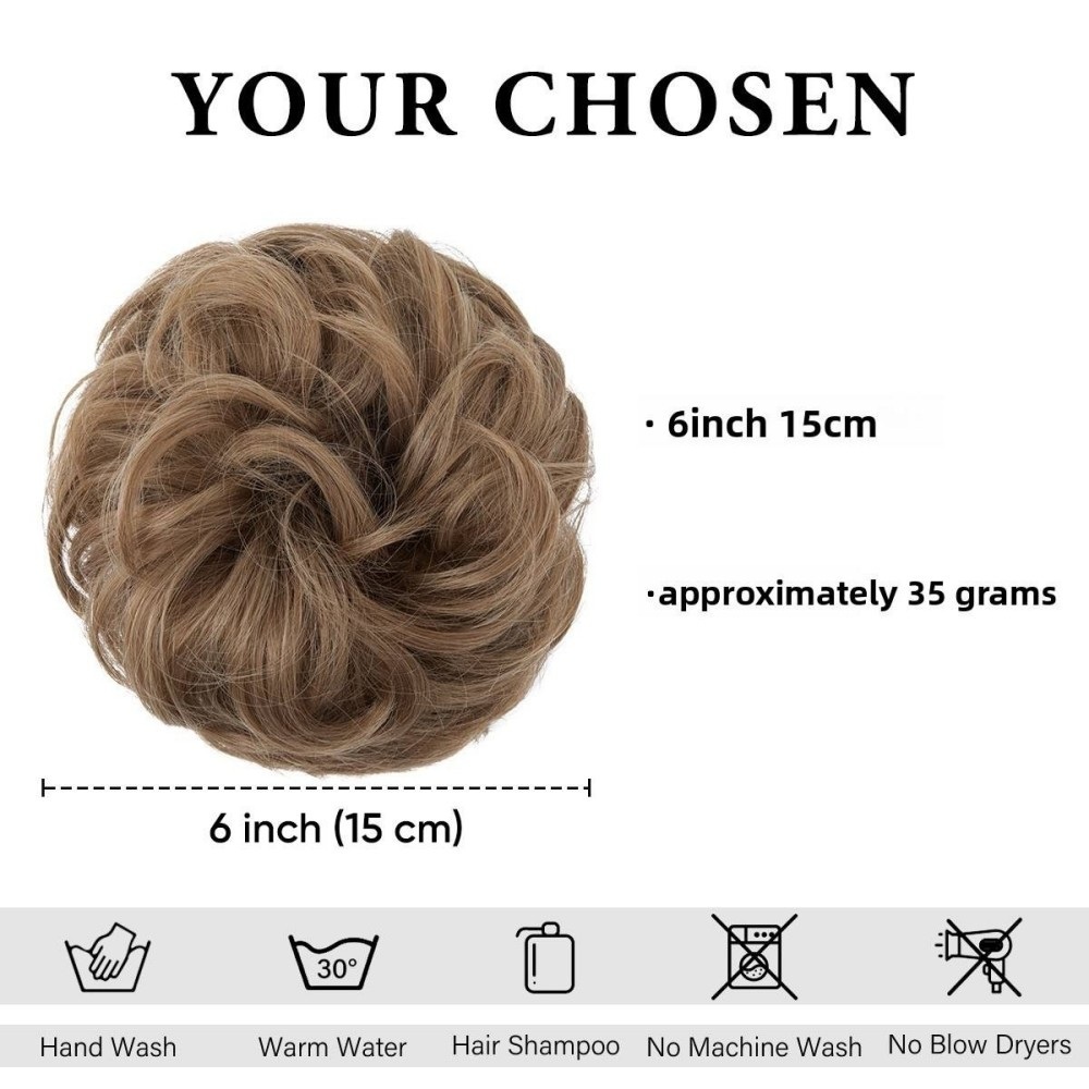 Synthetic Messy Bun Hair Piece Wavy Chignon Scrunchies For Instant Volume