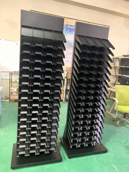 Custom Tile Display Stand Panel Tower 5 X 10in Metal Floor Display Stands