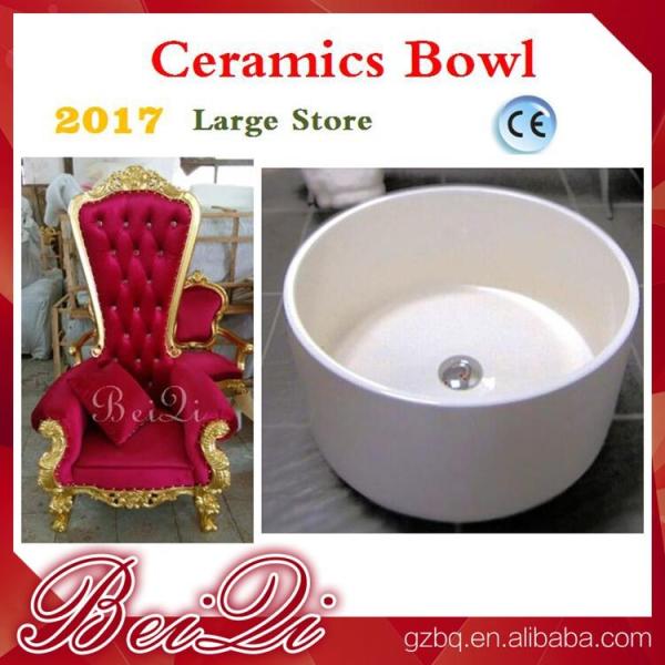 2017 hot sale king throne pedicure chair with round pedicure bowl , Pink spa pedicure chairs for sale