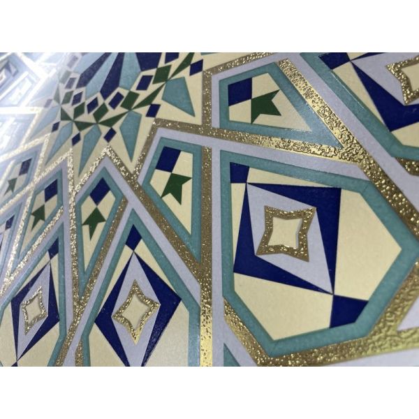 600x600mm Gold Glazed Porcelain Floor Tiles AAA Grade