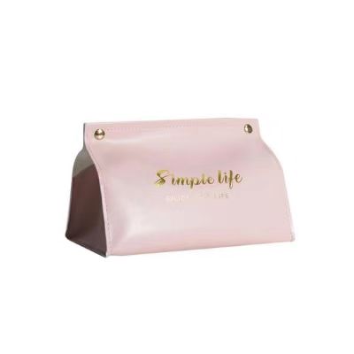 Синий роскошный северный дом столик PU кожаная тканевая коробка милый мини-автомобиль салфетки держатель