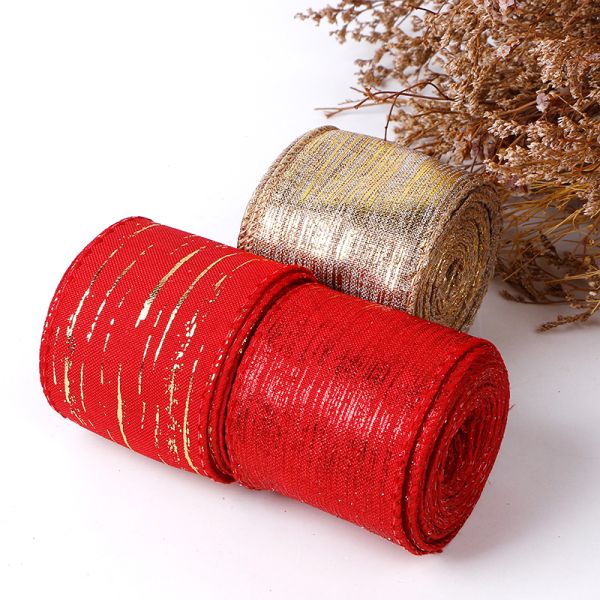 Polyester Wired Christmas Ribbons Supported by MSD Ribbons for Holiday Gift Wrapping