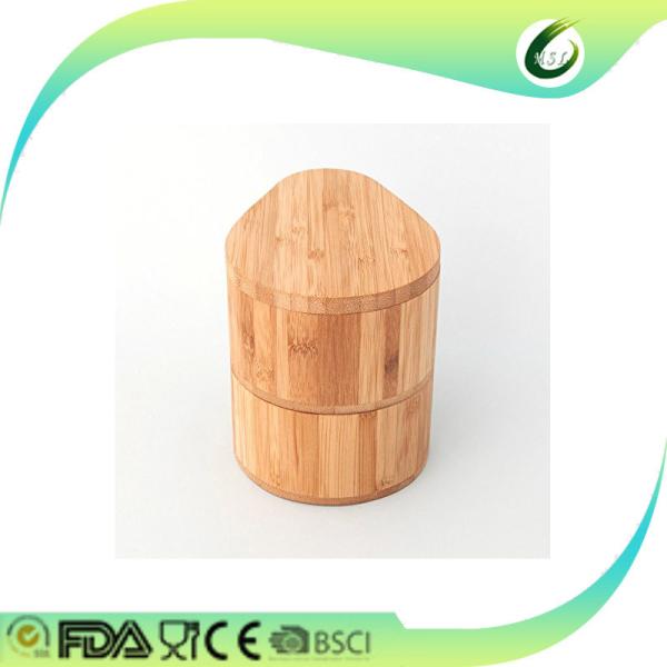Natural Color Bamboo Salt And Pepper Mills , Wood Salt Shaker And Pepper Grinder Set