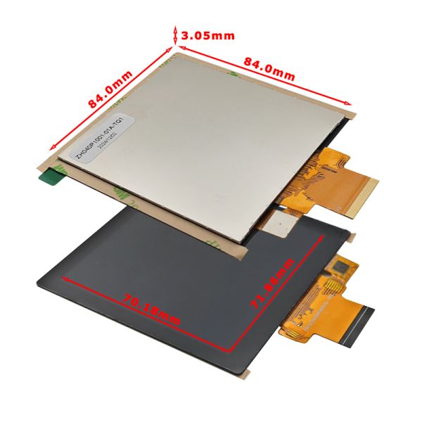 4.0 Inch Square LCD TFT Display Screen 480x480 IPS TFT Module 420nits Brightness