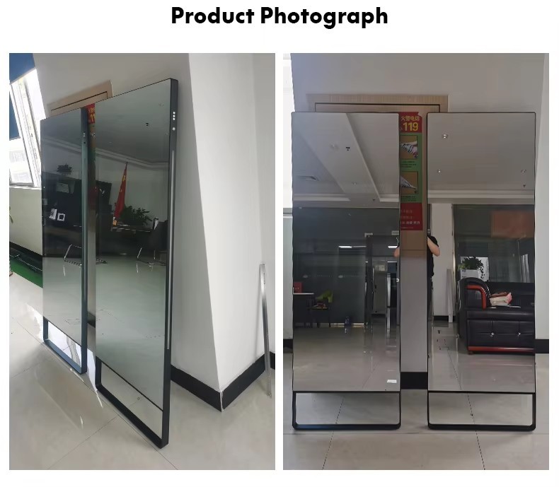 42 Inch Floor Stand Magic Mirror Digital Signage Lcd Screen Mirror Kiosk Photo Booth Advertising Display