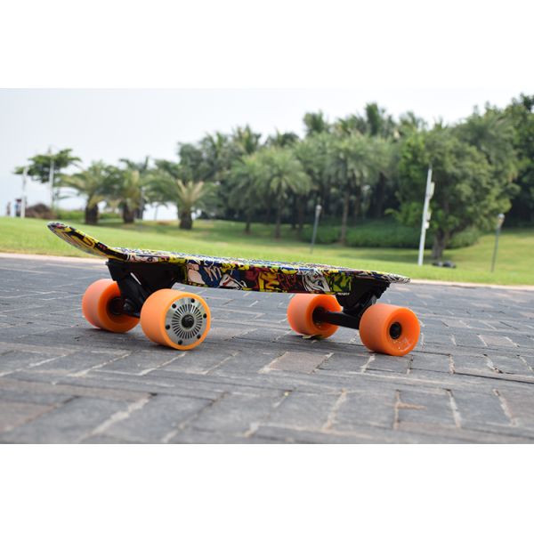 Plastic Portable Electric Skateboard , Colorful Fastest E Skateboard Fish Board