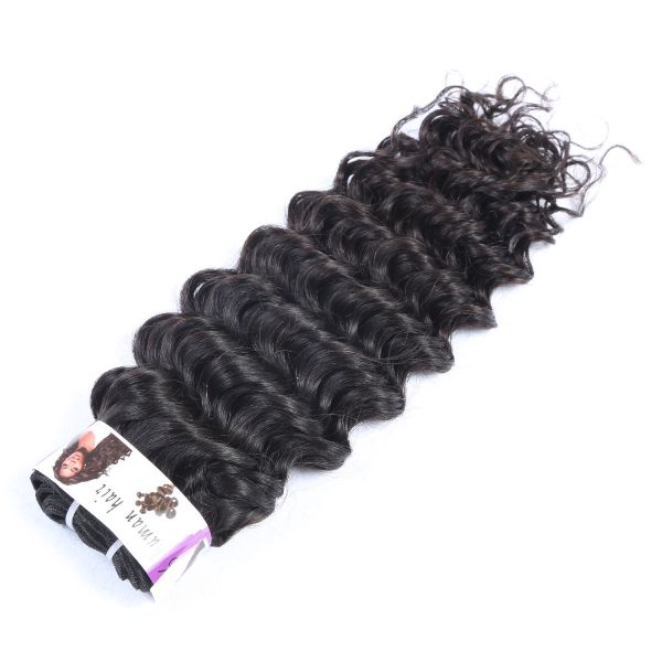 Black Rose wholesale grade 7A Deep  Wave peruvian virgin human hair