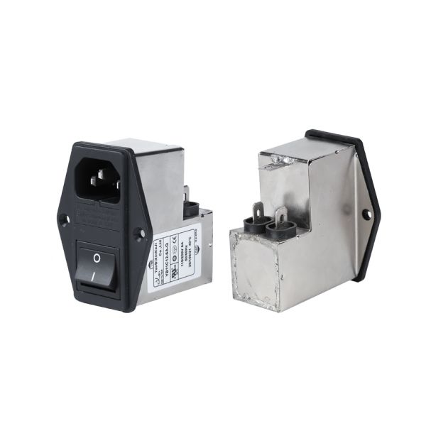 Шумовой фильтр EMI фильтра модуля входа силы IEC 60529 с переключателем и взрывателем гнезда