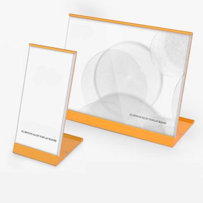 T Shape Double Sided Acrylic Sign Holder Restaurant Acrylic Menu Display Stand