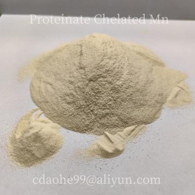 Manganese Proteinate Amino Acid Chelate Powder For Feed Additive Yellowish Powder Good Smell