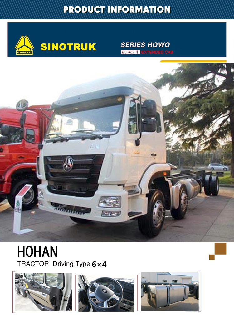 10 frein à tambour de l'euro 2 371HP 6x4 HF9 de camion de moteur des roues SINOTRUK HOHAN N7B
