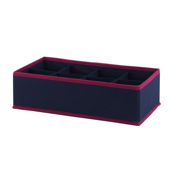 Голубой организатор ящика 8 клеток складной, складной организатор нижнего белья шкафа