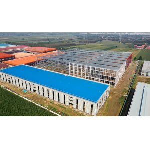 Painted Galvanized Prefabricated Steel Buildings Q235B Prefab Warehouse Steel Structure