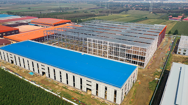 Painted Galvanized Prefabricated Steel Buildings Q235B Prefab Warehouse Steel Structure