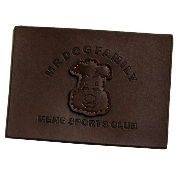 Customized stamped  sewing Logo  Leather Patches Real Leather For Garment