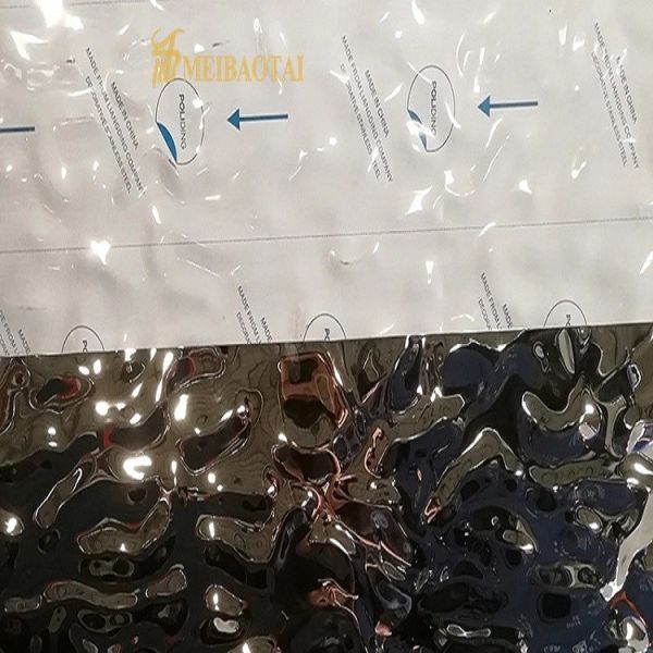 Hoja de acero de la ondulación del agua del EN, 201 anchura de acero inoxidable decorativa de los paneles 1m