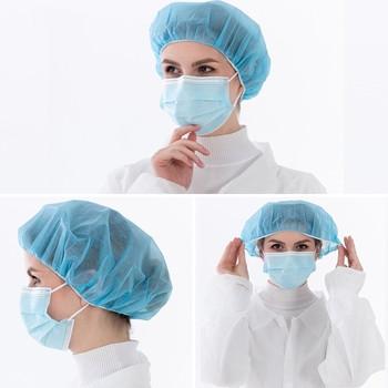 Breathable Disposable Hair Net Cap in White Single Elastic Design