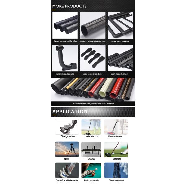 Авиационное поле 100% твердая трубка из углеродного волокна 3K Twill Round Tube для аксессуаров дронов
