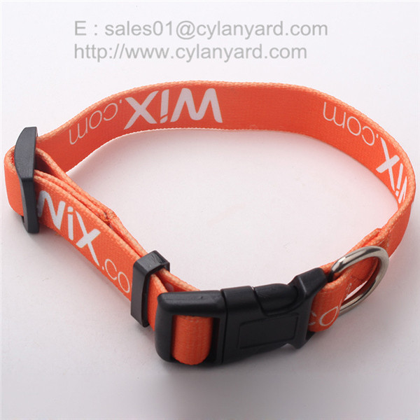 Imprint Polyester Adjustable Dog Collars, China pet supply factory