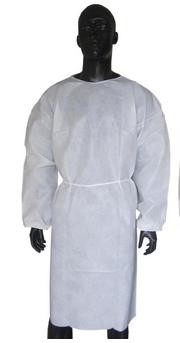 White Disposable PPE Gowns Lightweight Coveralls Ties On Neck / Waist