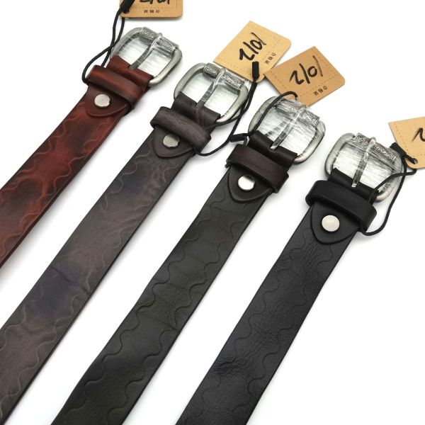 Antiwear Practical Braided Leather Belt For Men Multiscene With Pin Buckle