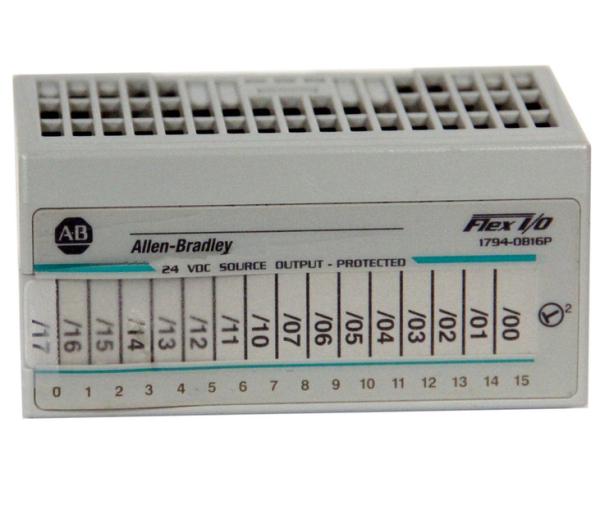 Allen Bradley 1794-0B16P - Module numérique numérique à sortie isolée 16P 24VDC - Montage sur rail DIN industriel remplaçable à chaud