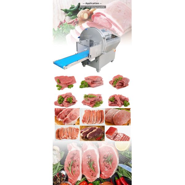 High Capacity Meat Slicer for Frozen Meat Heavy Duty Meat Cutting Machine 210 pcs/min