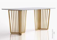 Mesa de jantar contemporânea moderna 160*80*75cm do quadrado inoxidável da mobília do restaurante do hotel