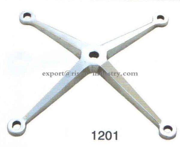 Stainless Steel Spider RS1201, Satin and Mirror, size 120mm, 4 ways