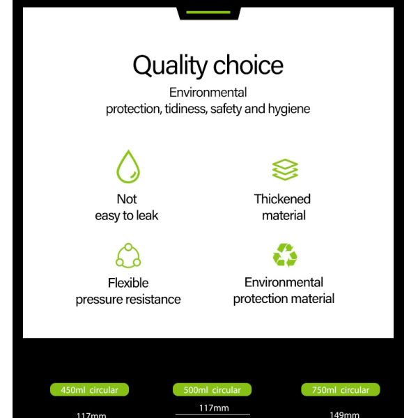 Квадратный круглый поднос упаковки еды контейнеров 450ml 500ml упаковки еды устранимый