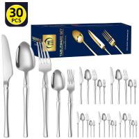Set de couverts en acier inoxydable boîte cadeau de 30 pièces pour la vaisselle de style occidental
