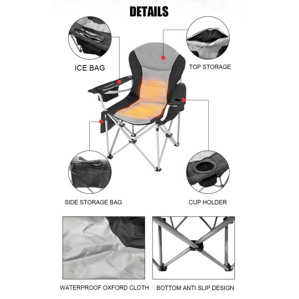 Места стадиона стула складчатости 160kg электрического стула ткани Оксфорда портативные нагретые