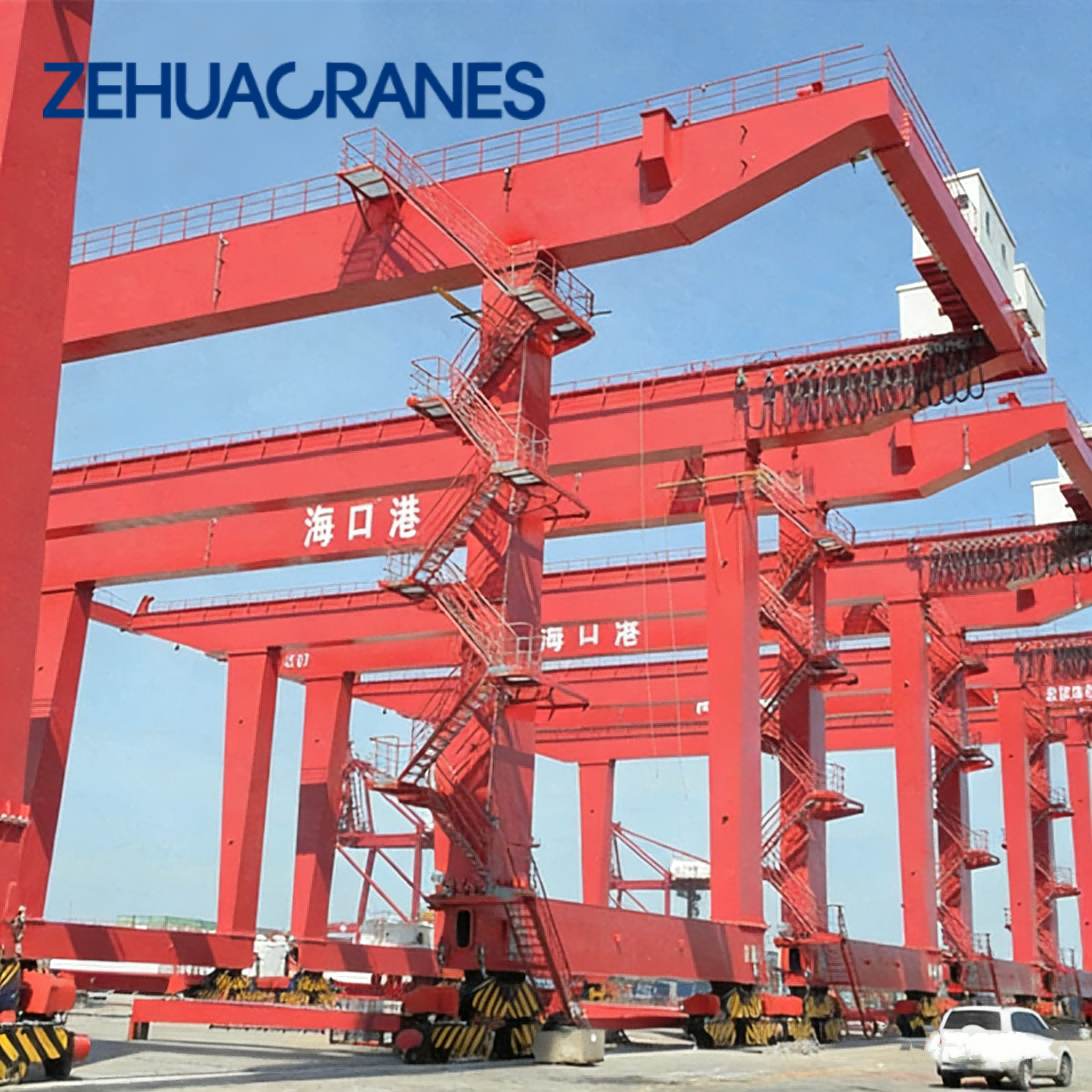 Customizable Heavy Duty Rail Mounted Container Gantry Crane for Port Terminal Freight Yard Lifting Equipment Zehua Factory