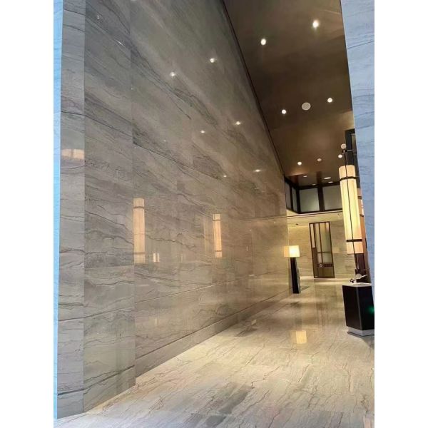 Brazilian Fish - Belly White Marble Luxury Stone Book-match Background Feature Wall Luxurious Flooring Stone