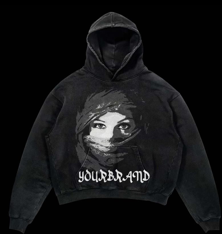 OEM/ODM Heavyweight New Fashionable Custom Logo Printing Hoodie Men Streetwear Distressed Acid Wash 450 500gsm Cotton Hoodies