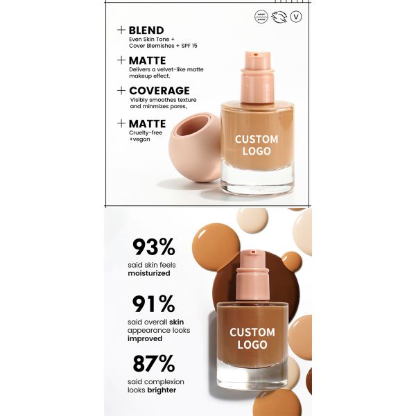 Maquillage léger OEM Bio Cosmétiques Marque Privée Imperméable