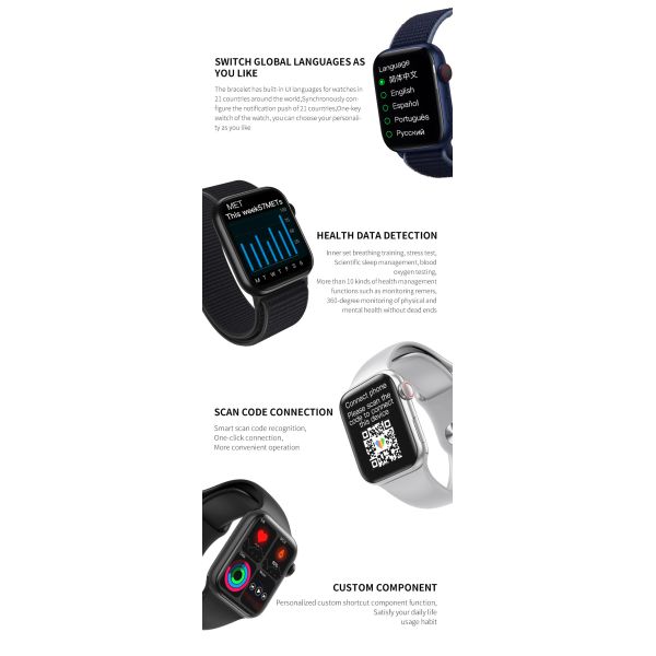 New High quality HW18 1.6inch  screen bluetooth call smart watch