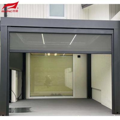 Patio Motorized Outdoor Roller Blinds Windproof Window Shade With Zipscreen