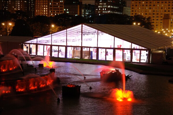 6X21M Outside Aluminum Frame  Marquee Clear PVC Tent With Glass Wall  Decorations