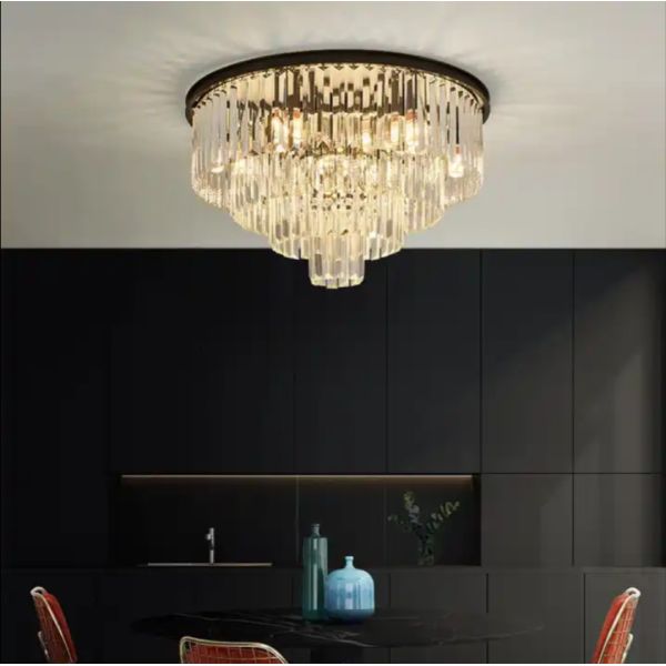 E12 / Candelabra Art Crystal Modern Copper Ceiling Light AC 85V-265V (Свет для потолка из меди)