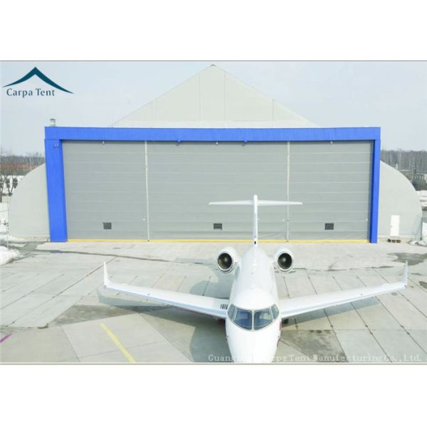 Curved Aluminum  Aircraft Hanger 25m By 40m For Warehouse Wind - Resistant