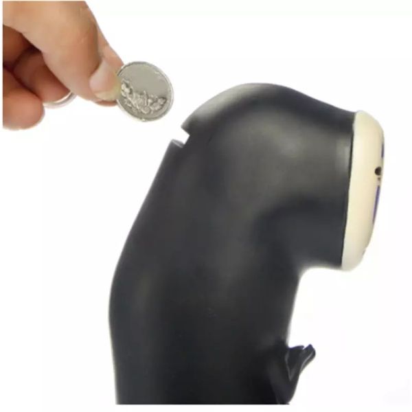 No Face Man Electronic Money Box , Ghost Figure Coin Cartoon Piggy Bank