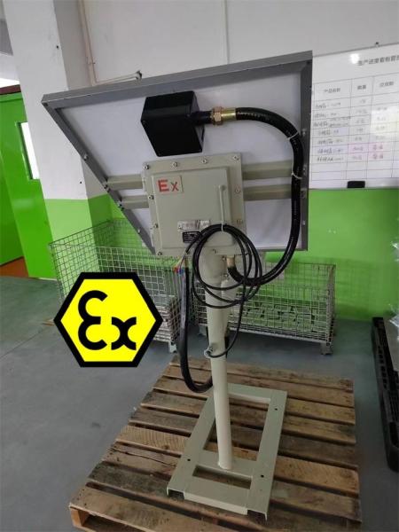 Protéger contre les explosions ATEX Soalr lampe de rue à LED luminaire avec IP66 WF2 Protection contre les courts-circuits pour les zones dangereuses CLASS1 DIV1 OIL GAS éclairage industriel 100Watt
