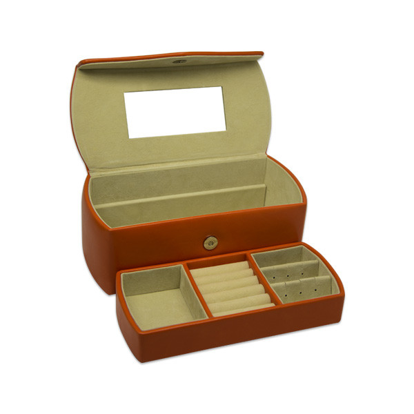 Electroplating Hardware PU Leather Jewelry Storage Box