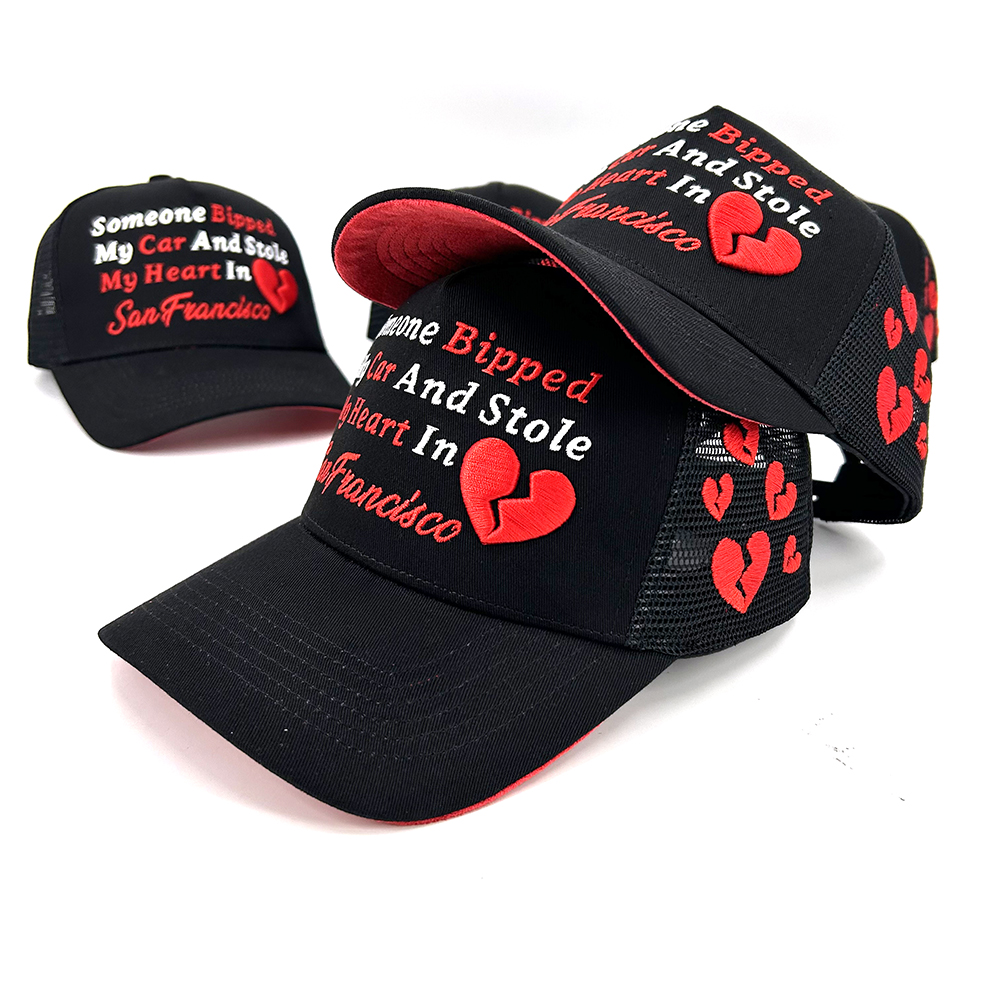 Cotton Mesh 5 Panel Trucker Cap Embroidered Baseball Custom Snapback Cap