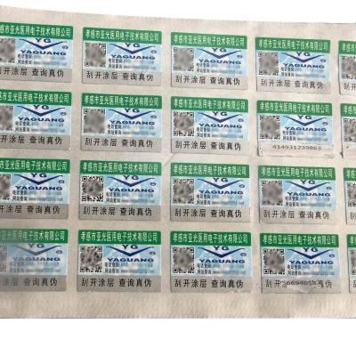 Rolo de rótulo de código QR de papel à prova d'água fácil de escanear Autocolante de holograma cortado a mão