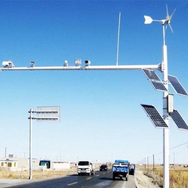 Customizable Hot-dip Galvanized CCTV Camera Pole with 120 Km/h Wind Resistance and 2mm to 30mm Thickness for Heavy Duty Surveillance