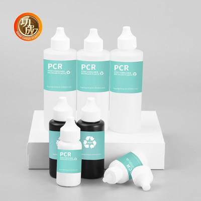Pcr plastique cosmétique distribuant des bouteilles de pressage avec tourner haut bouteilles d'huile capillaire Applicateur de buse à mourir
