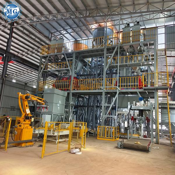 Dry Mix Powder Mortar Mixing Plant Wall Putty Skim Coat Sand Cement Mixer Tile Adhesive Making Machine