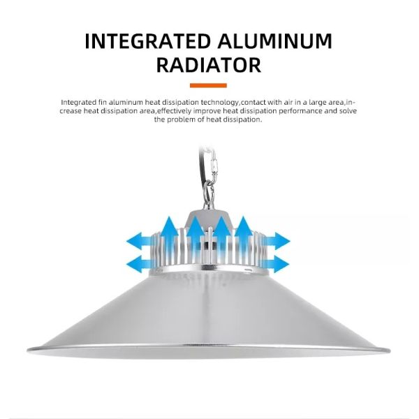 E27 Led High Bay Lights 4000k E40 30w 50w 70w Low Bay Industrial Hanging Lights